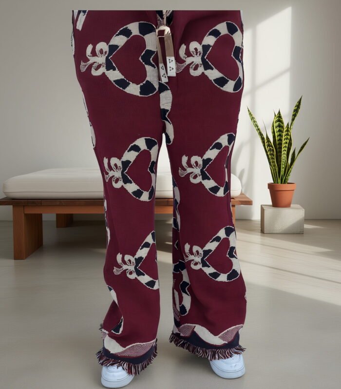 ARTISAN JACQUARD WIDE-LEG TROUSER