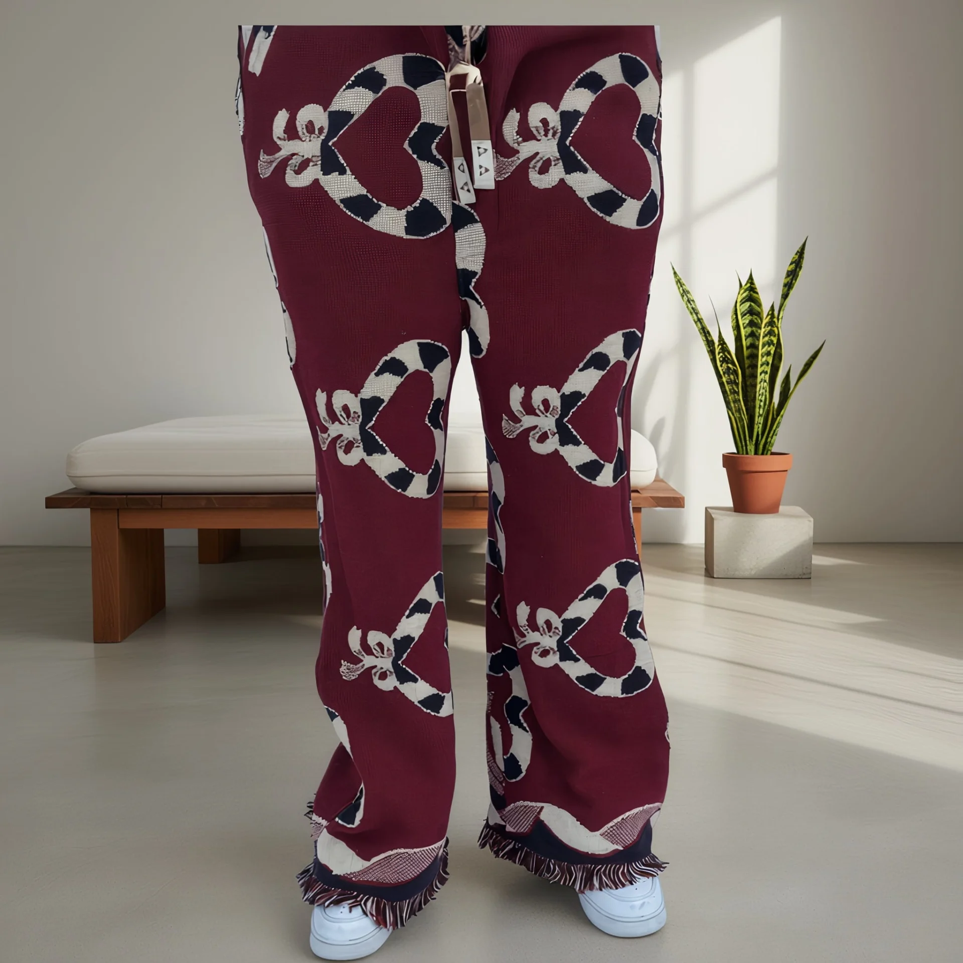 ARTISAN JACQUARD WIDE-LEG TROUSER
