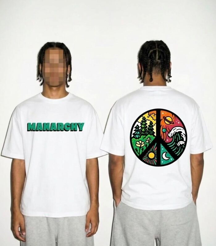 MANARCHY Peace-Sign Graphic Tee