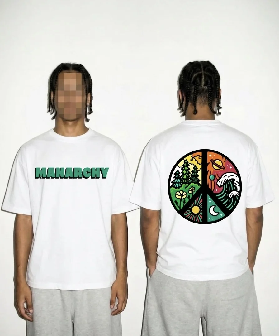 MANARCHY Peace-Sign Graphic Tee