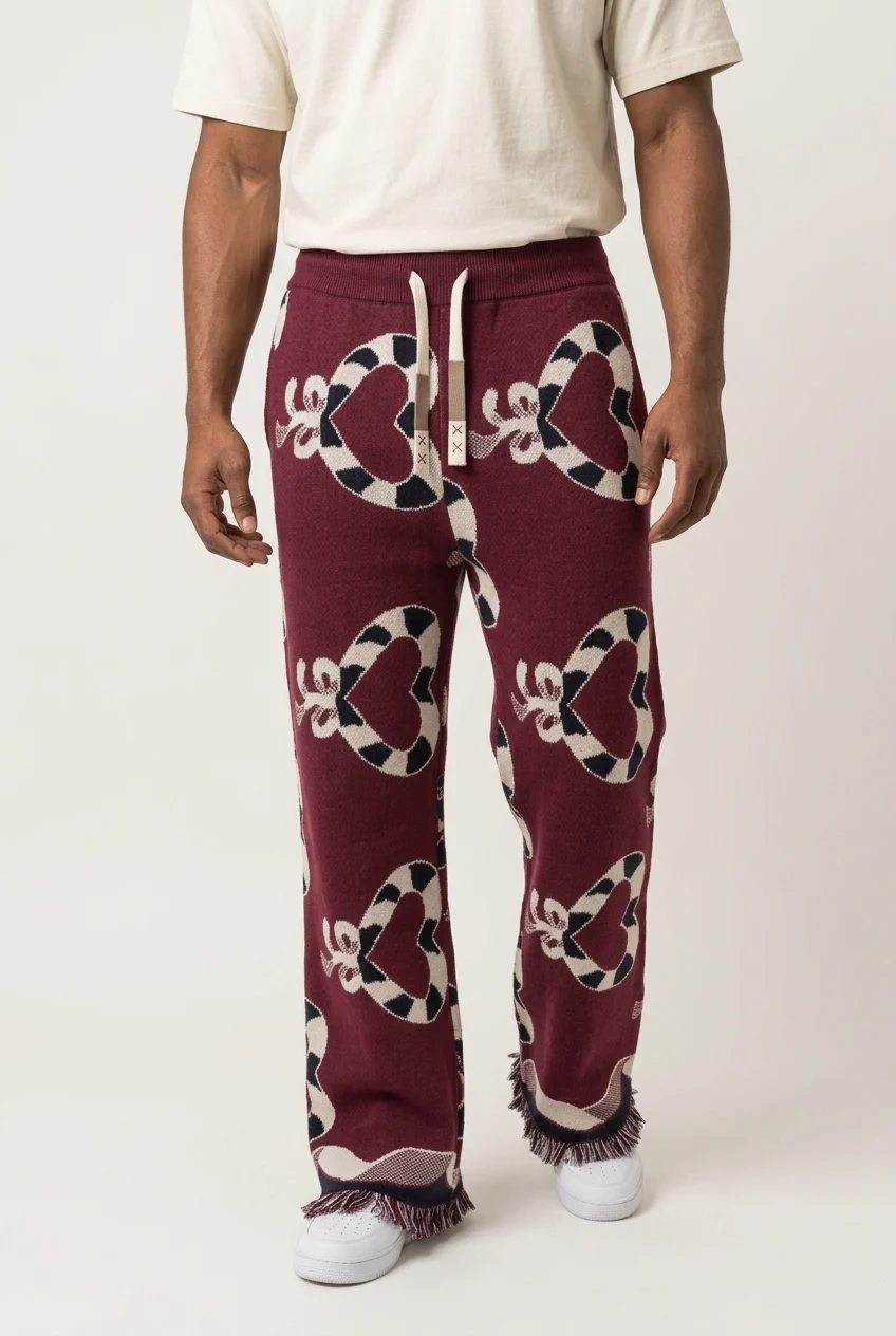 Artisan Jacquard Wide-Leg Trouser